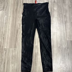 SPANX Women’s Faux Leather Leggings Size XL